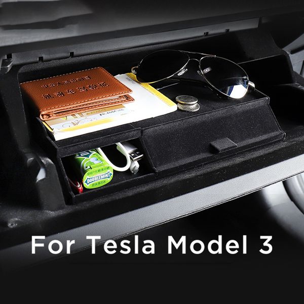 

for tesla model 3 glove box storage box modification interior storage storage box