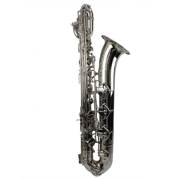 

high grade tone eb bright nickel baritone saxophone