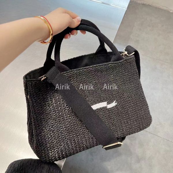 

2023 woman bags handbags fashion casual letter shoulder crossbody summer beach bags lady travel purse weave zipper shopping wallet