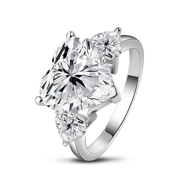 Cluster-Ringe, D-Farbe, Mosambik-Diamant, S925-Sterlingsilber, acht Pfeile, gedrehter Arm, Diamantring, 5 ct