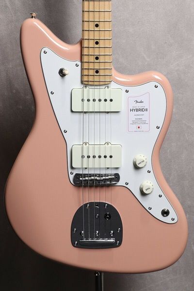 

2022 collection mij hybrid ii jazzmaster maple fb flamingo pink electric guitar