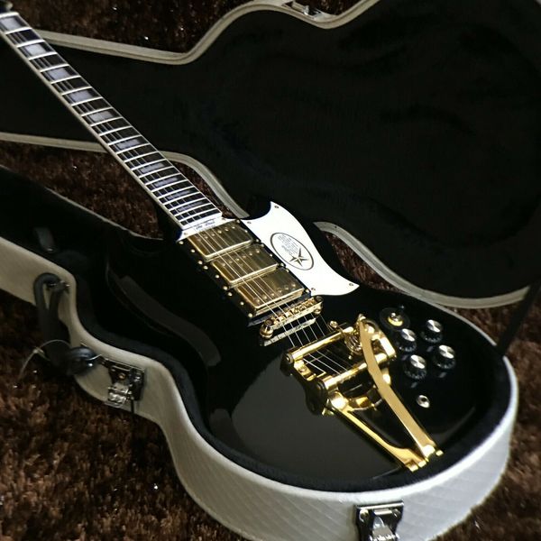 

guitar store standard quality black jazz electric guitar fast