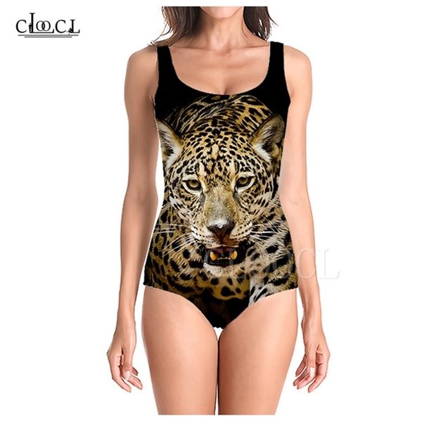 Maiô feminino lindo cheetah leopardo estampa 3d padrão sem mangas sexy maiô feminino moda ao ar livre praia roupa de banho w220616