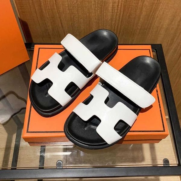 

2022 designer slippers fashion thick bottom sandals letter embroidery slides lady platform wedges sandal beach high heel, Black