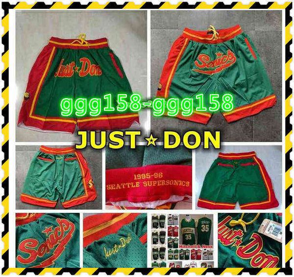 

retro mens basketball jersey seattle 1995-96 just don pocket shorts 35 kevin durant 40 shawn kemp gary payton 11 schrempf mitchell ness, White;black