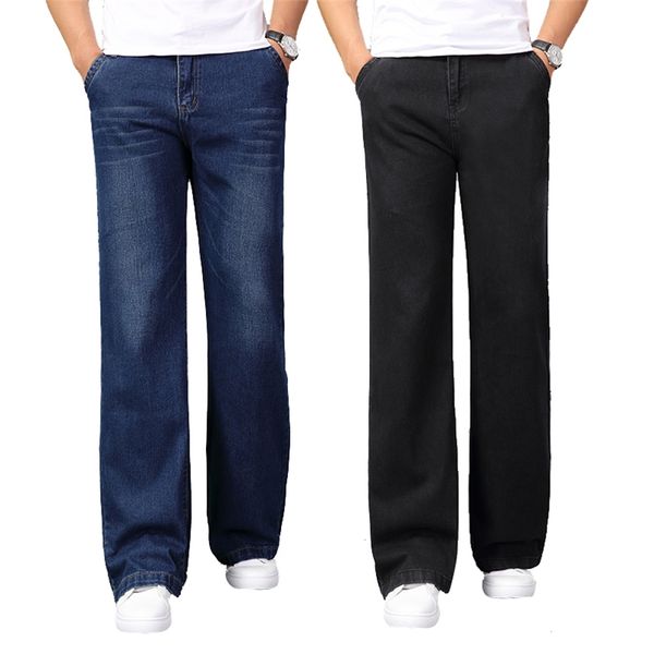 jeans lunghi da uomo a gamba larga casual pantaloni blue jeans a campana per uomo pantaloni jeans bootcut maschili primavera 201128