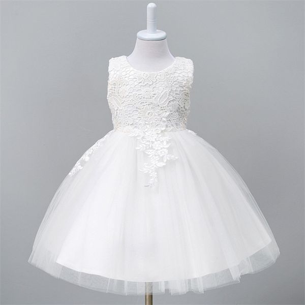 

1-8year toddler baby tutu dress white red ball gown party stage princess dresses bridesmaid flower girl clothes vestido infantil 220422, Red;yellow
