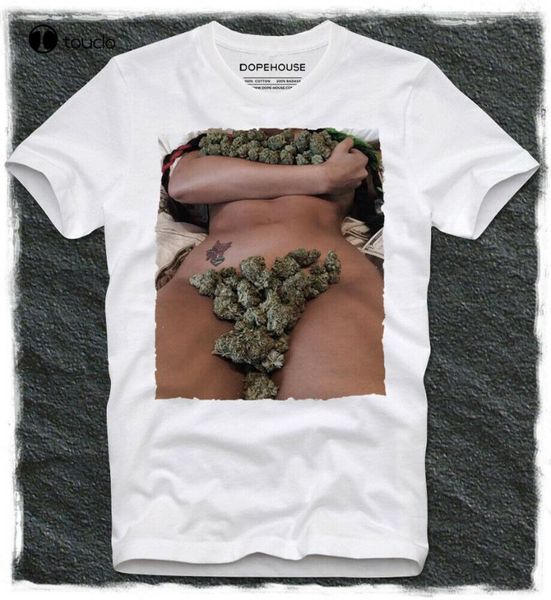 T-shirt da uomo T Sexy Girl Kiffer Bong Grass Porn Porno Swag Pot Head Tee Shirt