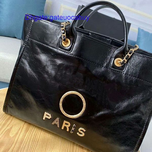 

luxury women's classic handbags beach bags designers ch metal letter badge tote evening bag small mini body leather handbag large femal
