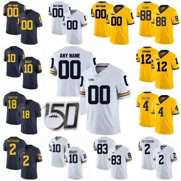 Maglia da football americano Michigan Wolverines College Maglia da donna Zach Charbonnet Sean McKeon Ronnie Bell Cornelius Johnson Rara cucita personalizzata