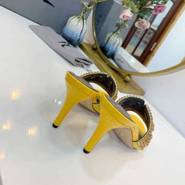 

2022 new ladies slippers diamond high heels multicolor high quality, Black