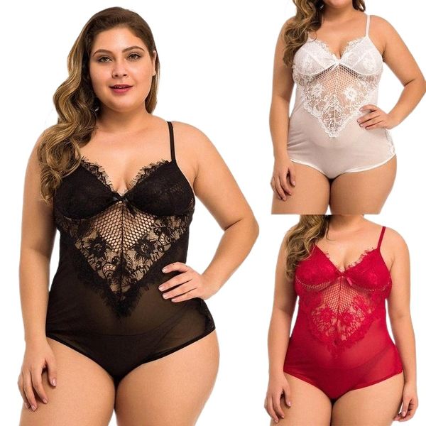 

summer women spaghetti strap skinny romper jumpsuit transparent floral lace deep v backless sheer mesh bodysuit female women's jumpsuit, Black;white