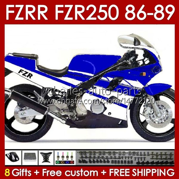 Corpo carrocante para yamaha fzr250r fzrr fzr 250r 250rr fzr 250 86-89 corpo fzr-250 142no.25 fzr-250r fzr250 rr 86 87 88 89 fzr250rr 1986 1987 1989 1989 1989 Jakeing Kit Glossy