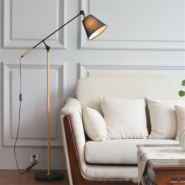 Lâmpadas de chão Lâmpada nórdica minimalista decorativa para sala de estar Só de cabeceira ajustável Casa Reading Lampfloor