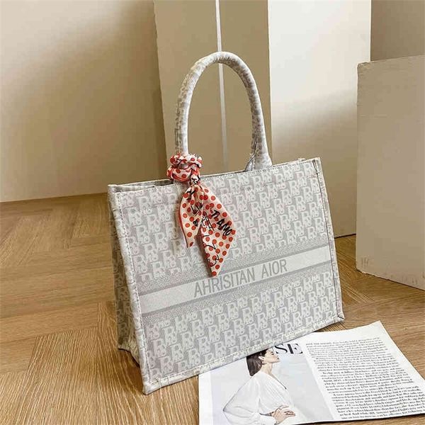 

56% off 2022 new trendy handbags large female portable shopping canvas net red atmospheric women luxurys handbag