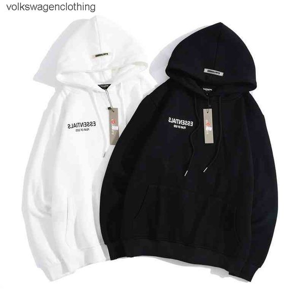 

sweatshirts style and printed fog essentials trendy women's hoodies hip-hop men's jackets, Black