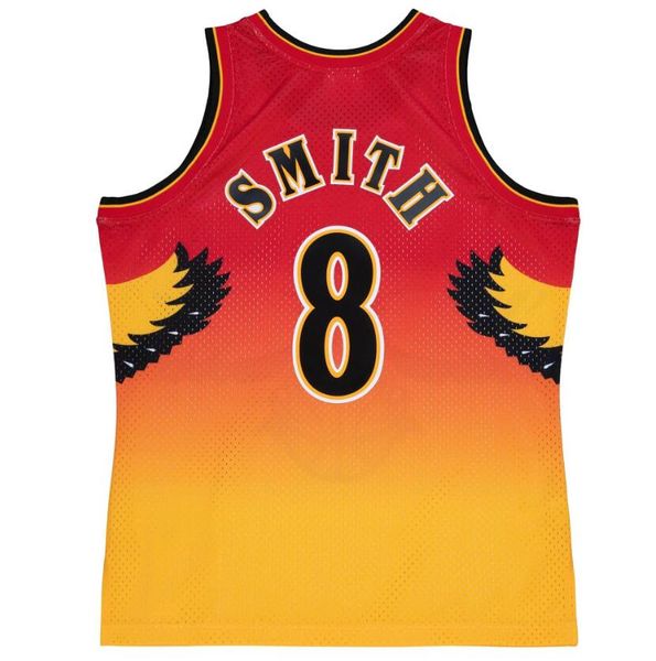 

stitched fadeaway basketball jersey steve 8 smith 55 mutombo 4 webb mitchell and ness 86-87 96-97 hardwoods classics retro jerseys men women, Black;red