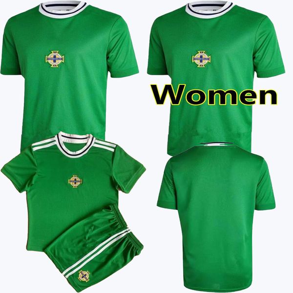 

thailand 2022 2023 northern ireland soccer jerseys 22 23 home blue evans lewis saville magennis mcnair ballard man kids kits women football, Black;yellow