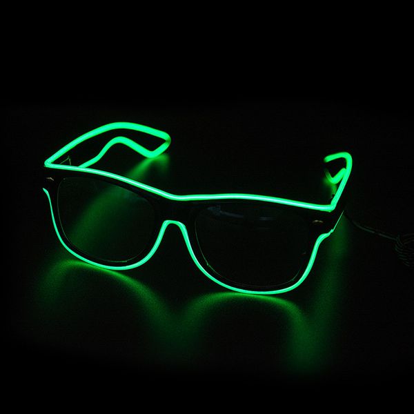 Occhiali a Led Neon Party Lampeggiante Novità Illuminazione EL Wire Incandescente Gafas Luminoso Bril Novità Regalo Glow Occhiali da sole Forniture di luce intensa D1.5