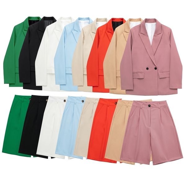 

tangada women green elegant blazer coat vintage notched collar pocket fashion female chic je134 220810, White;black