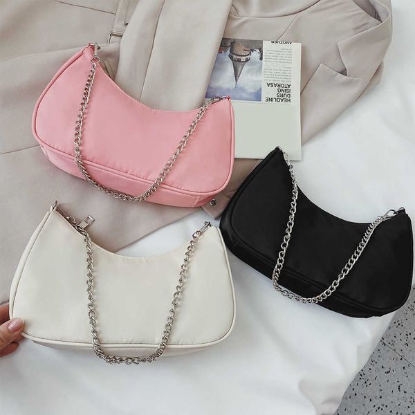

pu leather fashion handbag women underarm bag retro solid color ladies baguette handbags design girls small shoulder bags 2021
