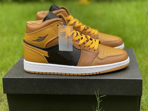 

shoes sports sneakers university gold golden yellow authentic mid 1s 1 men women