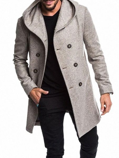 

mens winter wool coat autumn mens long trench coat cotton casual woollen men overcoat mens coats and jackets asian s-3xl1 0137#, Black