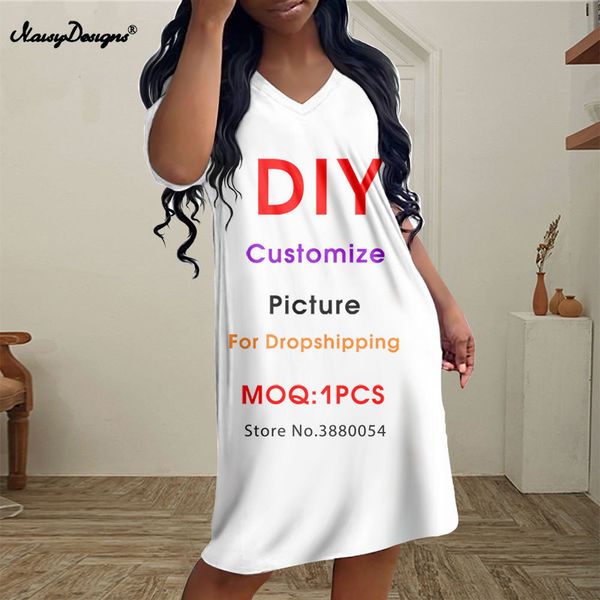 

noisydesigns custom women short sleeve dress v neck fashion summer party vintage ladies vestido feminino plus size 4xl dropship 220608, Black