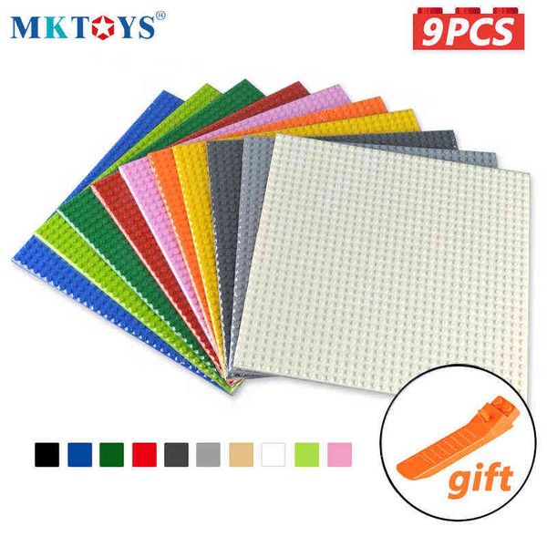 

mktoys 9pcs bricks baseplates 32*32 dots classic building block plate constructor toys for children gift bricks base plate aa220317