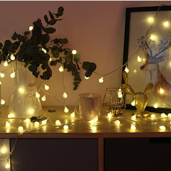 Stringhe String Lights Bubble Piccola tenda a sfera Decorazioni per finestre per interni camera da letto per esterni Decorazione per albero di Natale LightLED LEDLED LED