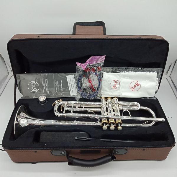 

new mfc bb trumpet lr-198gs silver plated gold keys music instruments profesional trumpets mouthpiece accessories included case