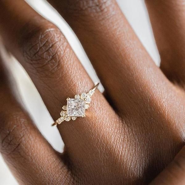

cluster rings delysia king zircon ring, Golden;silver