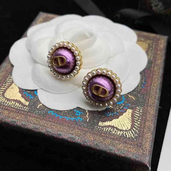 

new letter pearl feminine light luxury high version earrings muc4, Golden