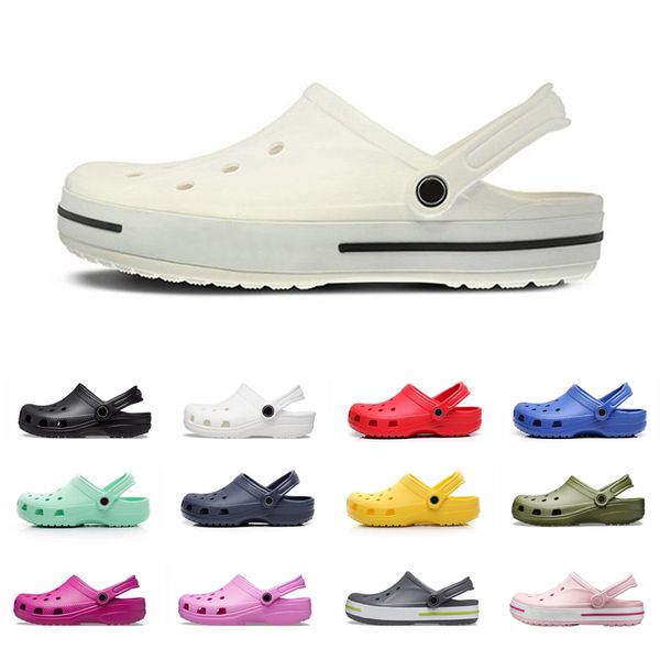 

slides mens womens slipper black white clog sandals buckle outdoor beach anti-slip designer slip-on waterproof nursing slide