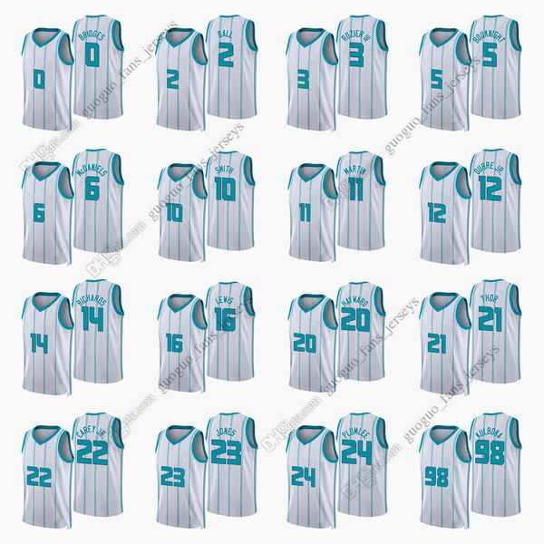 

custom printed 2022 new city basketball jerseys hayward rozier oubre plumlee ball smith bouknight bridges jones martin carey richards kulbok, Black;red