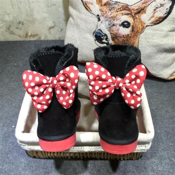 

2018 brand new australia fashion wgg classic tall winter boots real leather bailey bowknot women's bailey bow snow boots shoe225i, Black