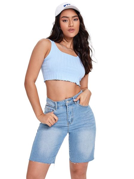 

raw cut denim shorts 24gp#, White;black