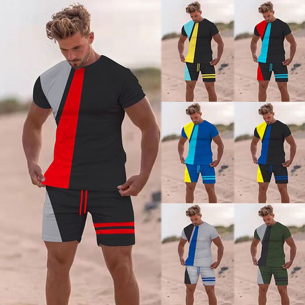 Erkek Trailtsits Yüksek kaliteli boş zaman gevşek kısa kollu takım elbise tasarımcısı klip moda spor giyim jogging sweatshirt plaj pantolon özel