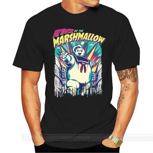 

t shirt attack of the marshmallow s 4xl viele farben ghostbuster comic slimer fashion t-shirt men cotton brand teeshirt 220425, White;black
