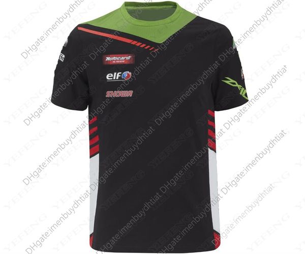 

2022 new f1 formula one racing team men's t shirts moto gp for kawasaki summer motorcycle riding breathable clothing superbike polyeste, White;black