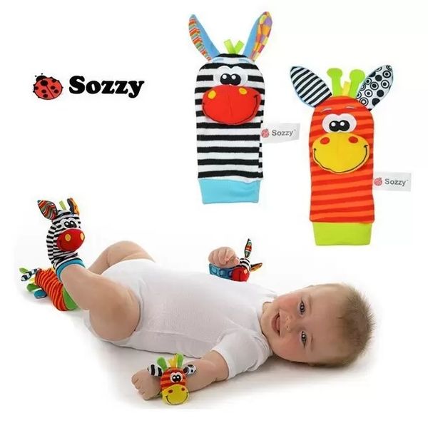 Health Care Sozzy Babys Toys Rattle Wrist Donkey Zebra Socks Foot Treatment