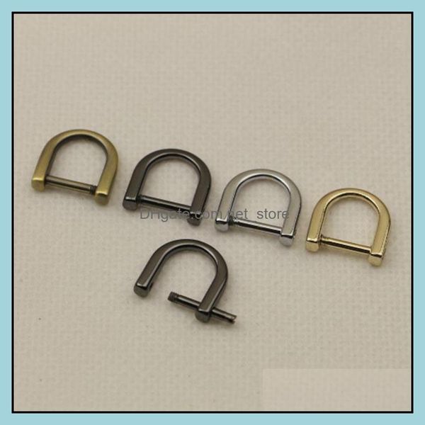 

10mm d-ring metal o d ring buckles bag purse strap belt hang buckle sewing handmade manual buttons accessories drop delivery 2021 parts ba, Black
