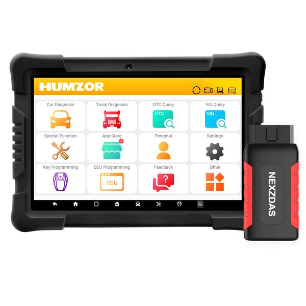 Schlosserbedarf Humzor Nd606 Nd 606 Plus Nexzdas Pro Obd2 Scanner 12V24V Benzin Diesel Integriertes Diagnosetool für Autos und schwere Lastkraftwagen