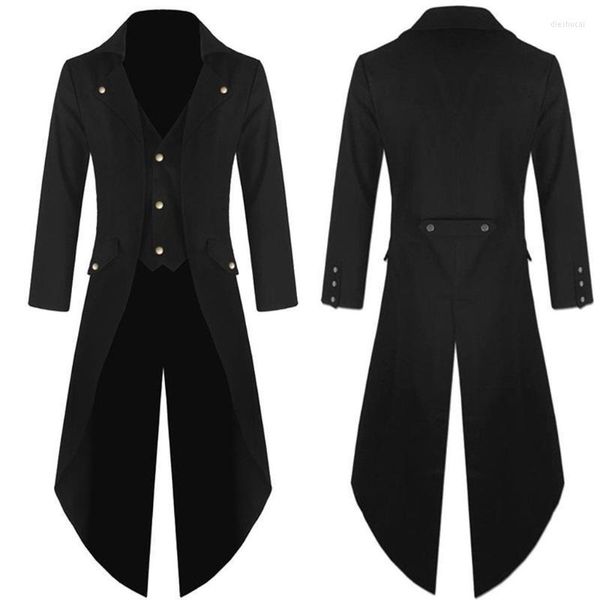 Kadın Ceketleri Kadın Erkekler Tailcoat Ceket Gotik Frock Tekdüzen Kostüm Praty Outwear Moda Sıcak Kış Üstleri Artı Boyut M835#