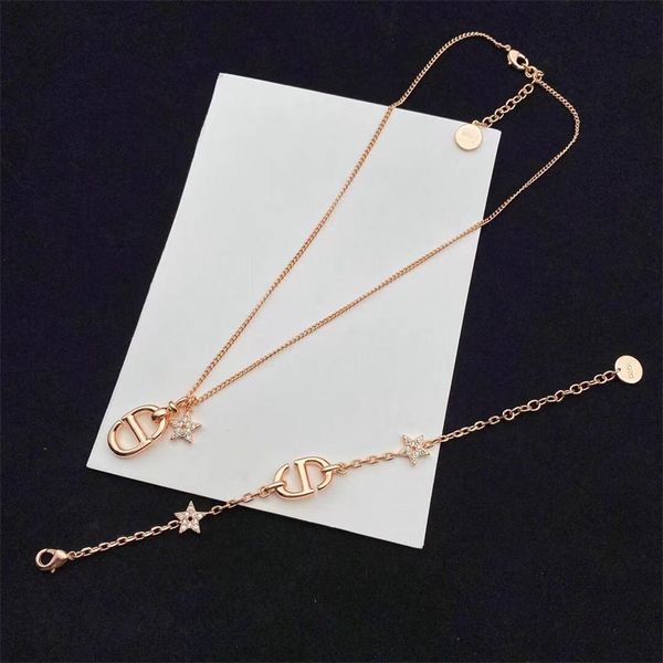 

65% off jewelry store coupon letter pig nose fashion full diamond women's necklace bracelet net red star same high version, Black