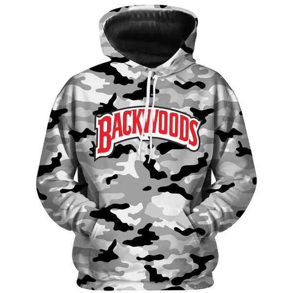 

e-baihui backwoods camouflage hoodie streetwear men and women sweatshirts fashion letters harajuku personality pullovers, Black