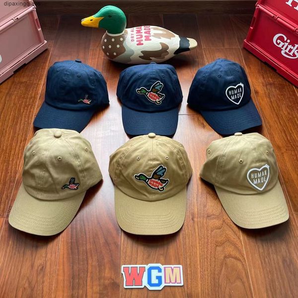 

ball caps correct version of human made flying duck love embroidery small label curved eaves duck tongue baseball cap for lovers, Blue;gray