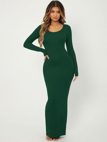 

sxy solid maxi bodycon dress h0fo#, Black;gray