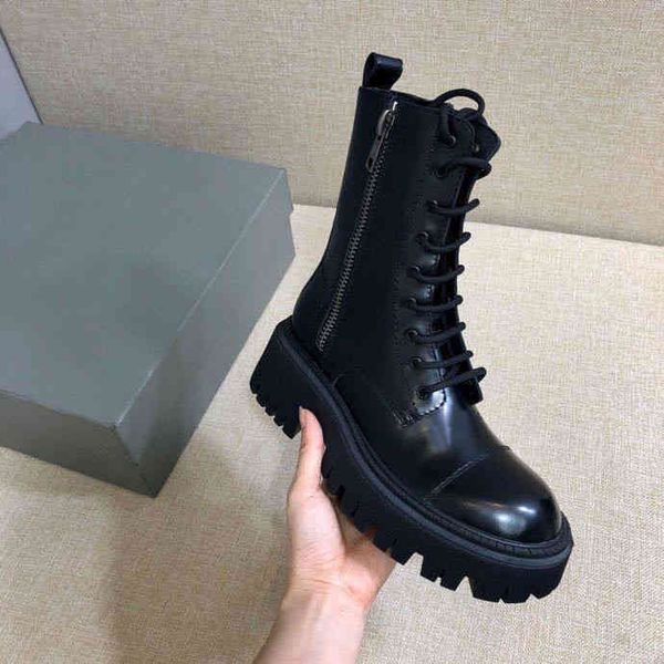 

boots autumn and winter martin boots women's thick heel bottom double side zipper motorcycle british style handsome short, Black