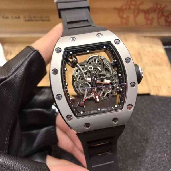 

luxury mens mechanics watch richa milles male mechanical and fe couple green disc water ghost net red student tide, Slivery;golden